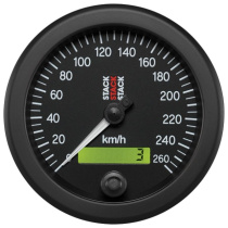 Hastighetsmätare 0-260km/h 87mm (Elektrisk) Svart Autometer Stack